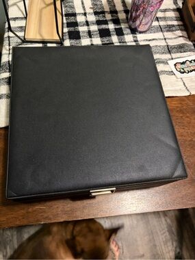 Black Leather Jewelry Box